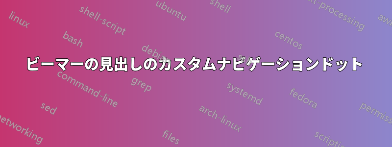 ビーマーの見出しのカスタムナビゲーションドット