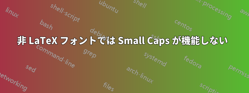 非 LaTeX フォントでは Small Caps が機能しない 