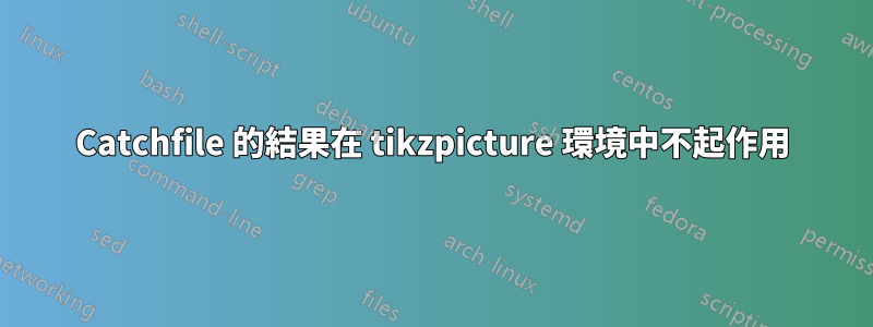 Catchfile 的結果在 tikzpicture 環境中不起作用