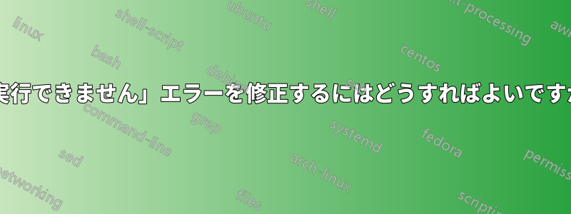 「実行できません」エラーを修正するにはどうすればよいですか?