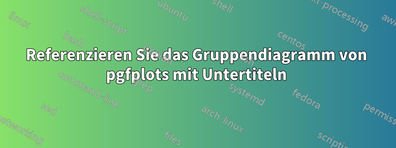 Referenzieren Sie das Gruppendiagramm von pgfplots mit Untertiteln