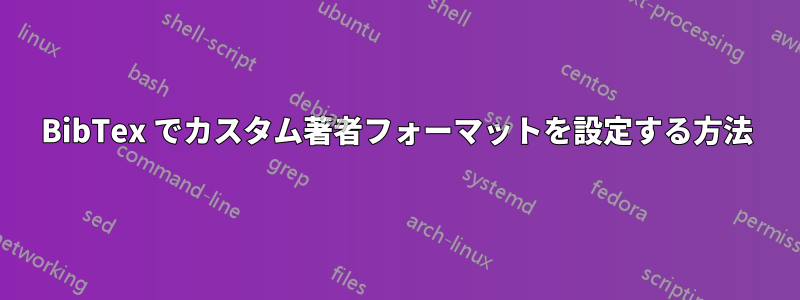 BibTex でカスタム著者フォーマットを設定する方法