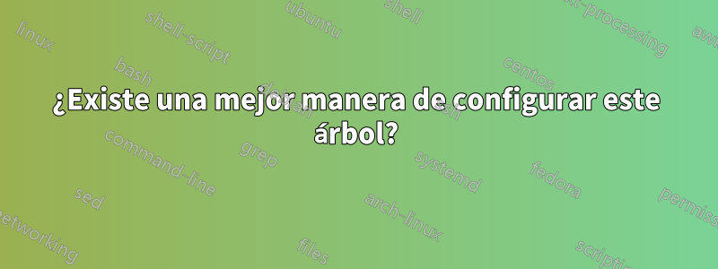 ¿Existe una mejor manera de configurar este árbol?