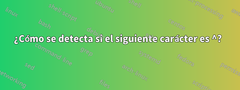 ¿Cómo se detecta si el siguiente carácter es ^? 