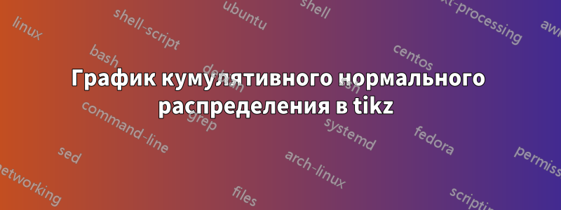 График кумулятивного нормального распределения в tikz 
