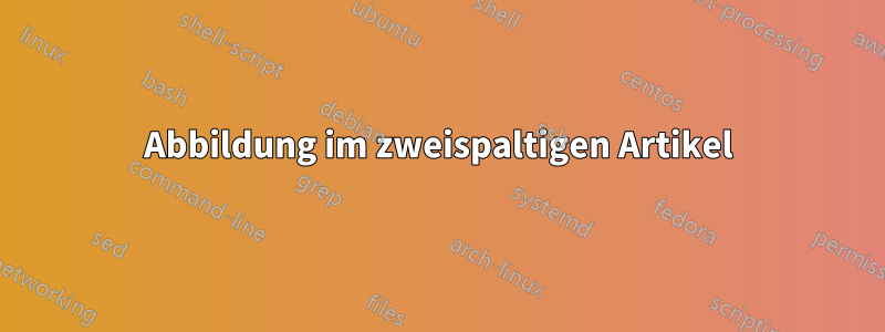 Abbildung im zweispaltigen Artikel