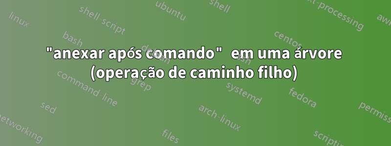 "anexar após comando" em uma árvore (operação de caminho filho)