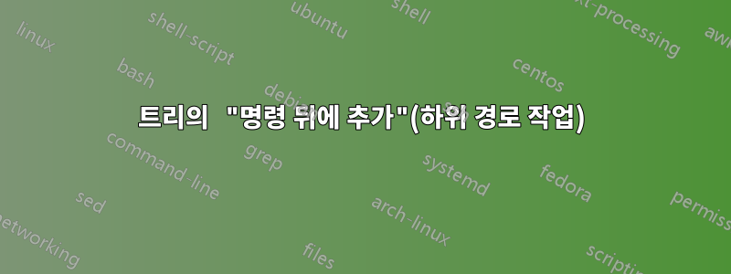 트리의 "명령 뒤에 추가"(하위 경로 작업)