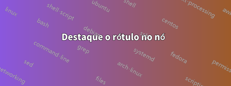 Destaque o rótulo no nó