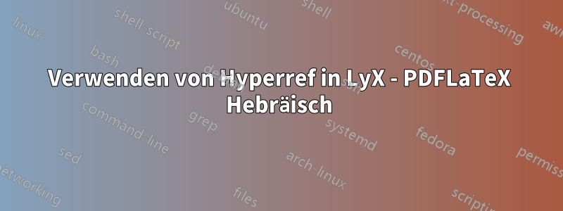 Verwenden von Hyperref in LyX - PDFLaTeX Hebräisch