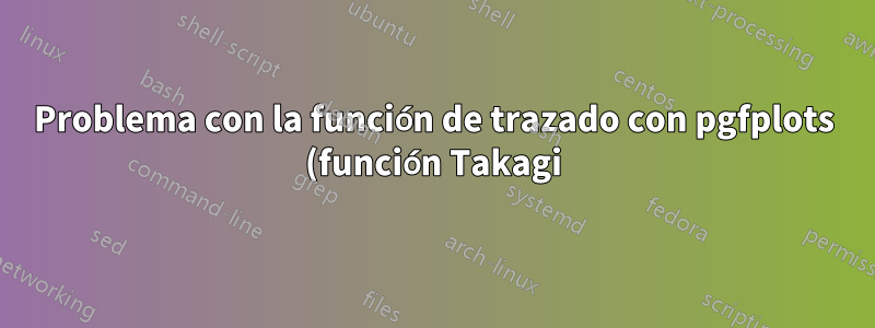 Problema con la función de trazado con pgfplots (función Takagi)