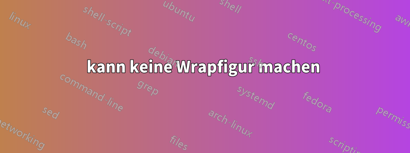 kann keine Wrapfigur machen