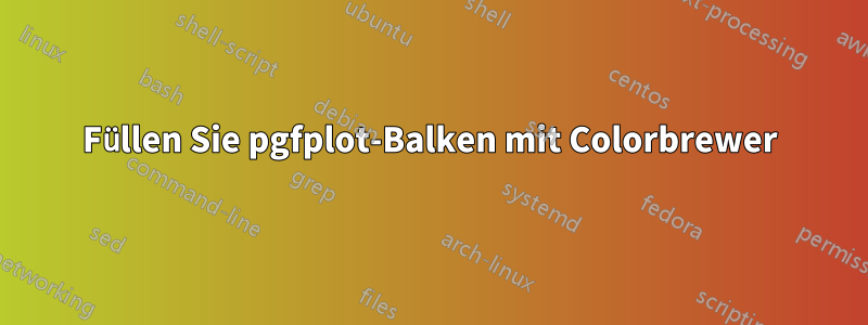 Füllen Sie pgfplot-Balken mit Colorbrewer
