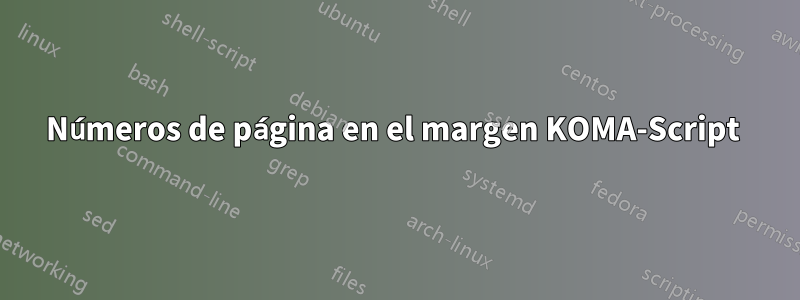 Números de página en el margen KOMA-Script 