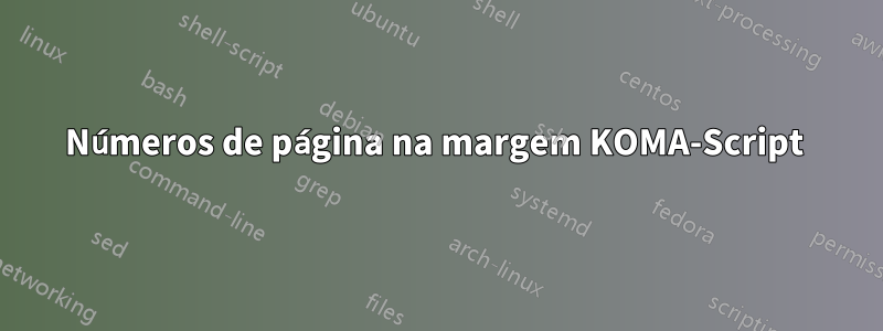 Números de página na margem KOMA-Script 