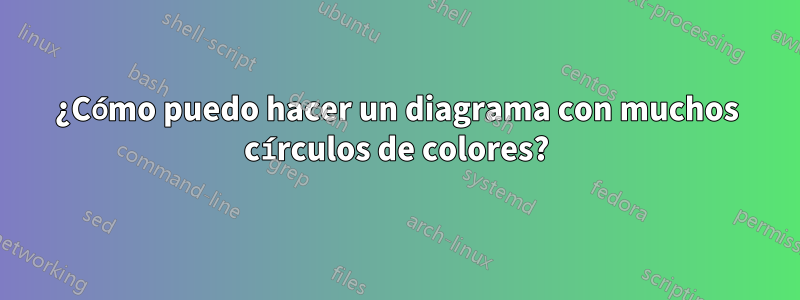 ¿Cómo puedo hacer un diagrama con muchos círculos de colores?