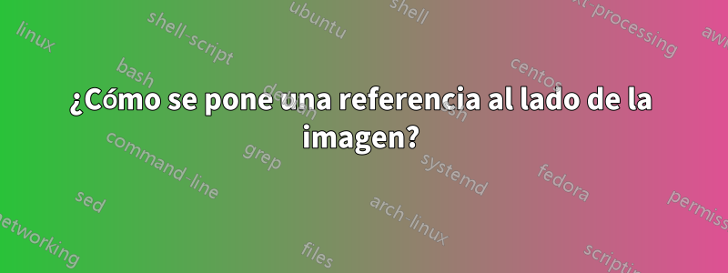 ¿Cómo se pone una referencia al lado de la imagen?