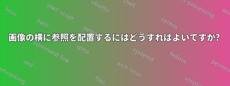 画像の横に参照を配置するにはどうすればよいですか?