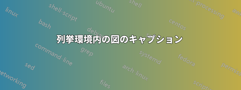 列挙環境内の図のキャプション