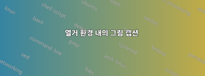 열거 환경 내의 그림 캡션