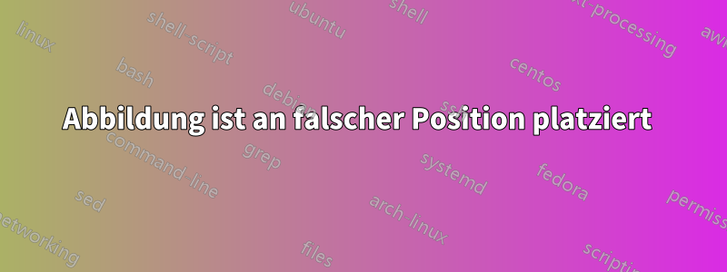 Abbildung ist an falscher Position platziert 