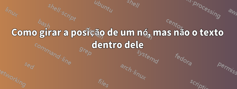 Como girar a posição de um nó, mas não o texto dentro dele