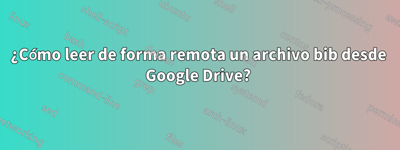 ¿Cómo leer de forma remota un archivo bib desde Google Drive?