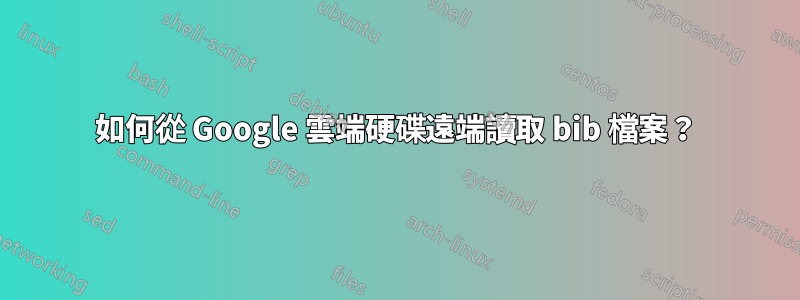 如何從 Google 雲端硬碟遠端讀取 bib 檔案？