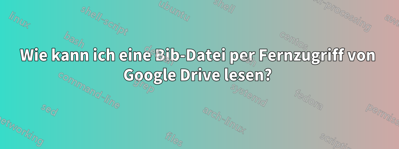 Wie kann ich eine Bib-Datei per Fernzugriff von Google Drive lesen?