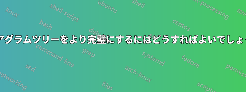 ダイアグラムツリーをより完璧にするにはどうすればよいでしょうか?
