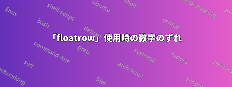 「floatrow」使用時の数字のずれ