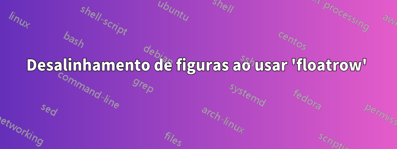 Desalinhamento de figuras ao usar 'floatrow'