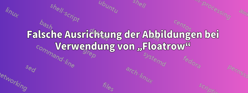 Falsche Ausrichtung der Abbildungen bei Verwendung von „Floatrow“