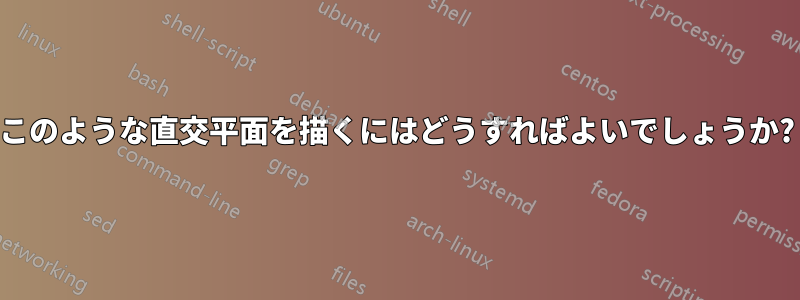 このような直交平面を描くにはどうすればよいでしょうか?