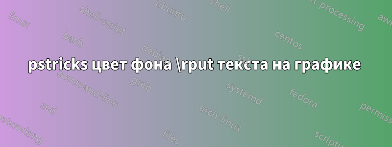 pstricks цвет фона \rput текста на графике