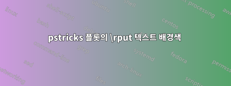 pstricks 플롯의 \rput 텍스트 배경색