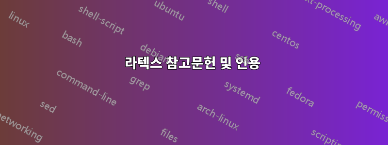라텍스 참고문헌 및 인용