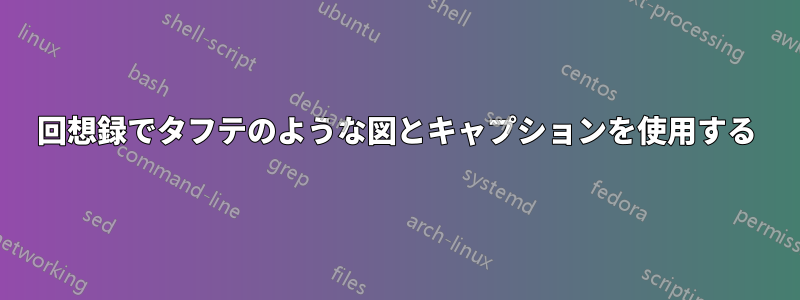 回想録でタフテのような図とキャプションを使用する