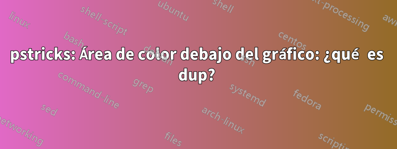 pstricks: Área de color debajo del gráfico: ¿qué es dup?