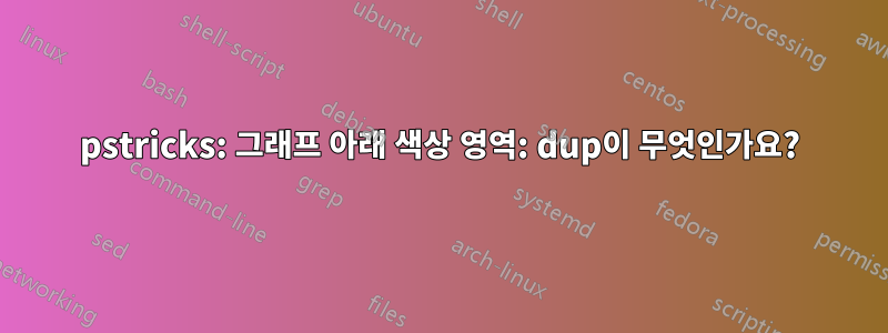 pstricks: 그래프 아래 색상 영역: dup이 무엇인가요?