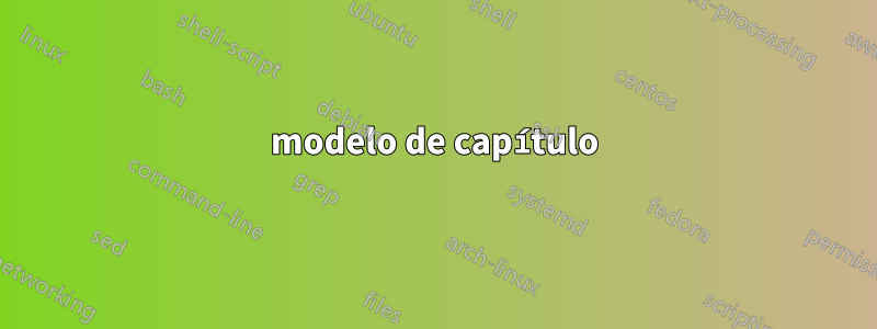 modelo de capítulo