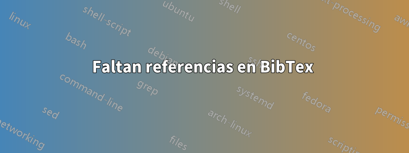 Faltan referencias en BibTex
