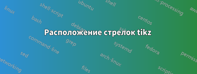 Расположение стрелок tikz
