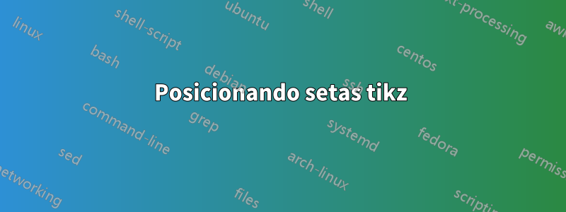Posicionando setas tikz