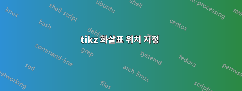 tikz 화살표 위치 지정