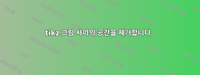 tikz 그림 사이의 공간을 제거합니다.
