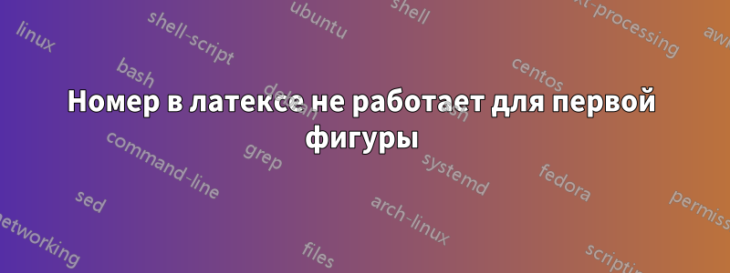 Номер в латексе не работает для первой фигуры