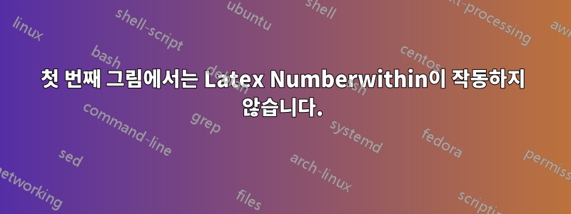 첫 번째 그림에서는 Latex Numberwithin이 작동하지 않습니다.