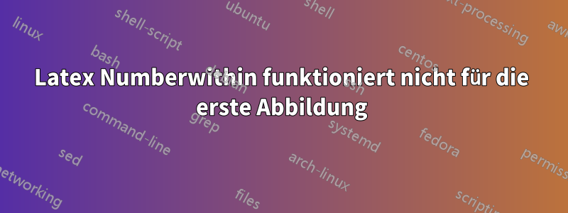Latex Numberwithin funktioniert nicht für die erste Abbildung