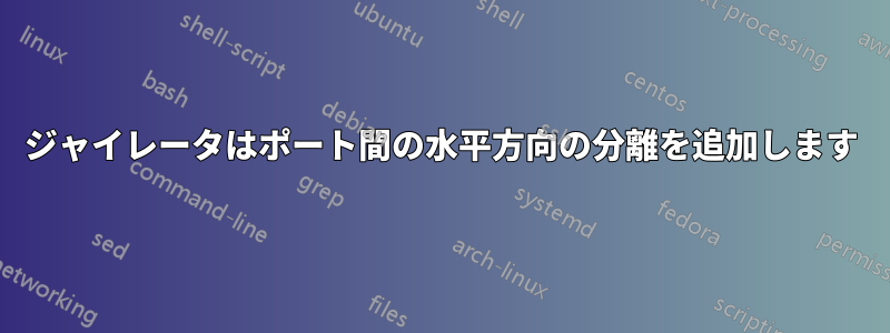 ジャイレータはポート間の水平方向の分離を追加します